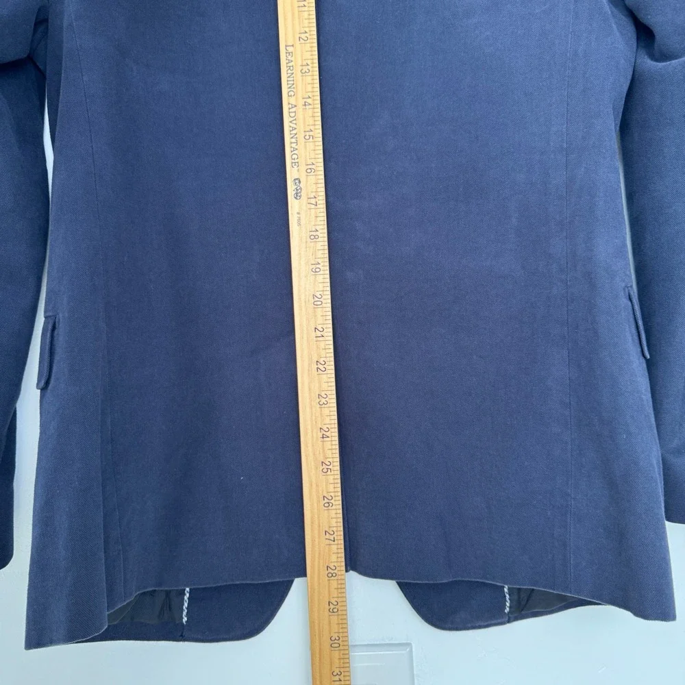 Banana Republic Mens Navy Blue Cotton Slim Fit Blazer Sport Coat 38R 581216